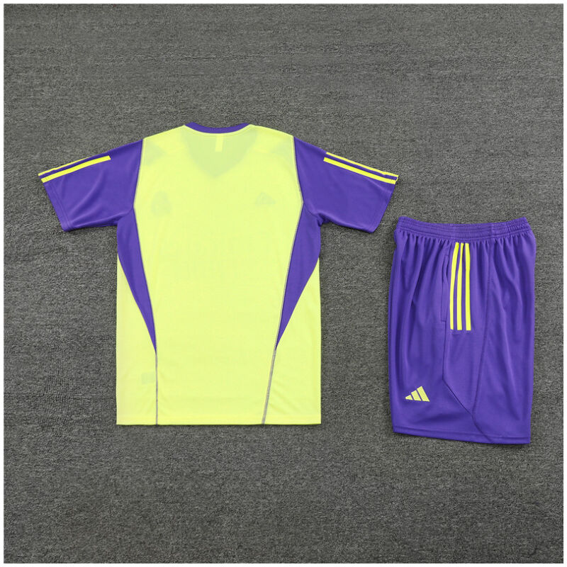 Kids Real Madrid Short Training Suit Yellow 2023/24