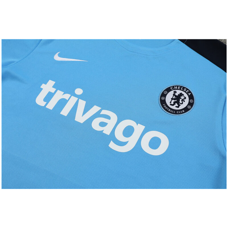 Mens Chelsea Short Training Suit Light Blue 2024/25