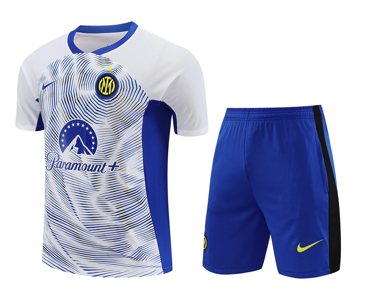 Mens Inter Milan Short Training Suit White 2024/25