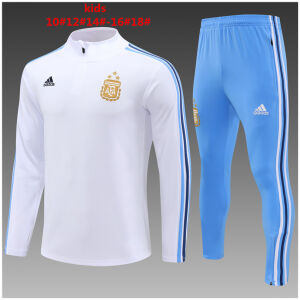Kids Argentina Training Suit White 2024