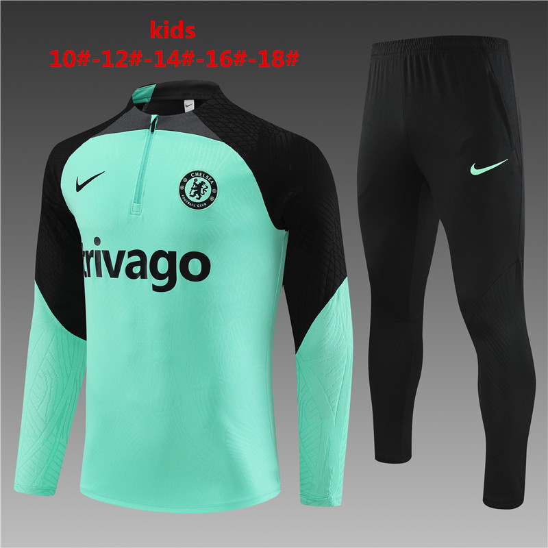 Kids Chelsea Training Suit Green 2023/24