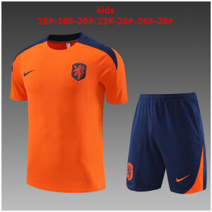 Kids Netherlands Short Training Suit Orange 2024
