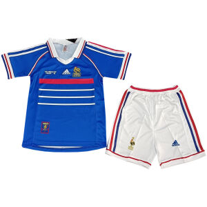 Kids Retro France Home Jersey 1998