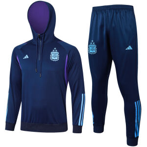 Mens Argentina Hoodie Sweatshirt + Pants Training Suit Royal 2024