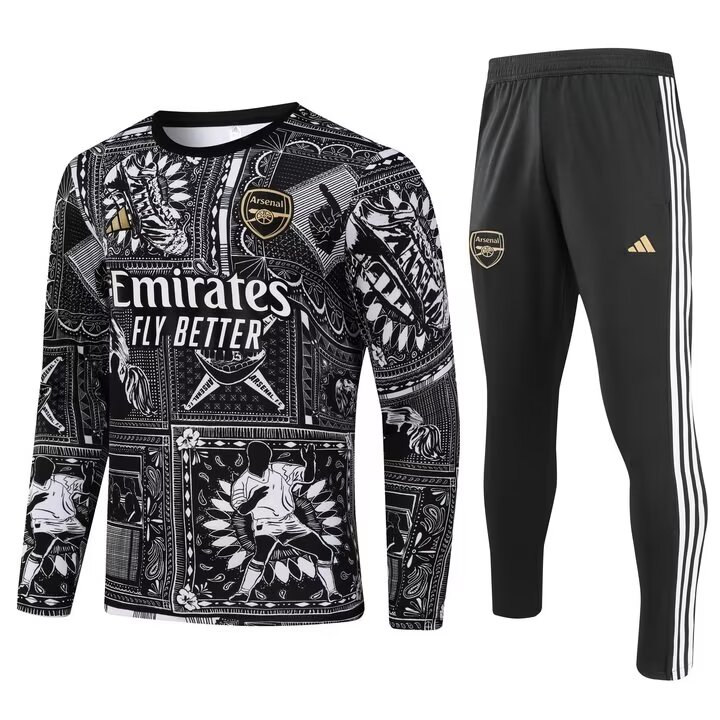 Mens Arsenal Training Suit Black 2023/24