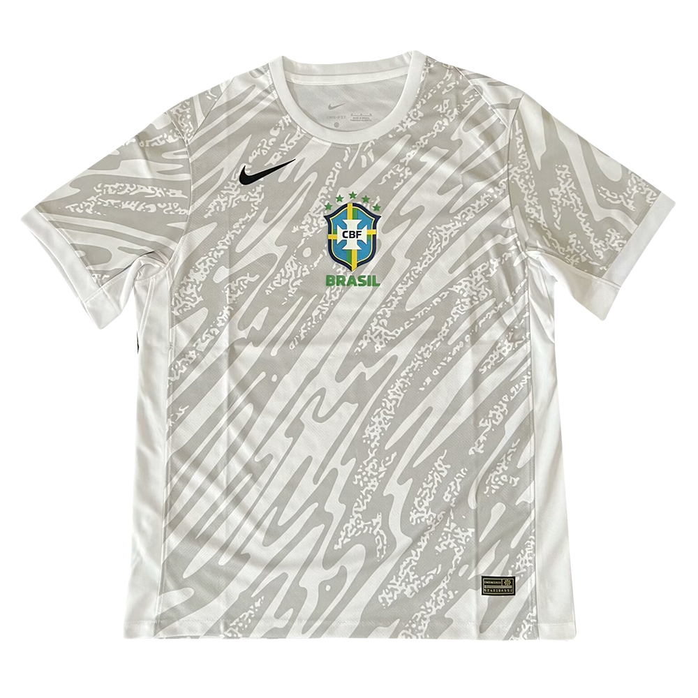 Mens Brazil Goalkeeper White Jersey 2024