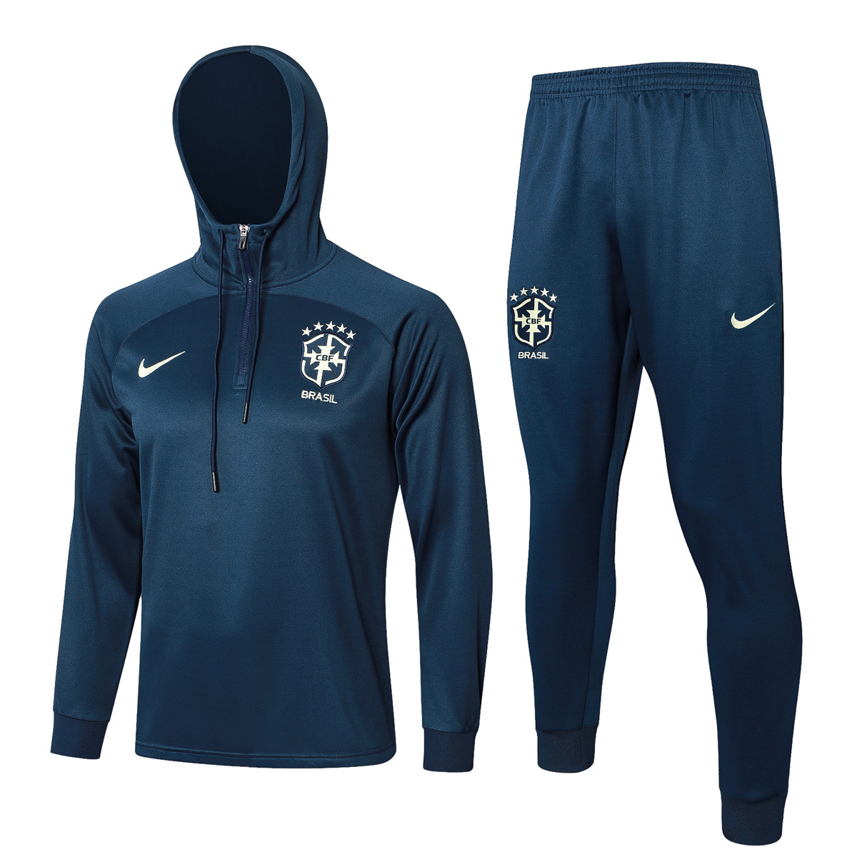 Mens Brazil Hoodie Sweatshirt + Pants Training Suit Royal 2024