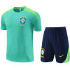 Mens Brazil Short Training Suit Green 2024