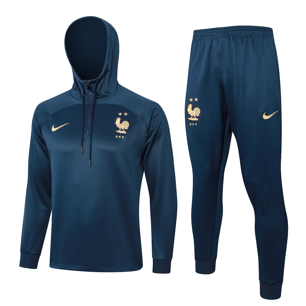 Mens France Hoodie Sweatshirt + Pants Training Suit Royal 2024