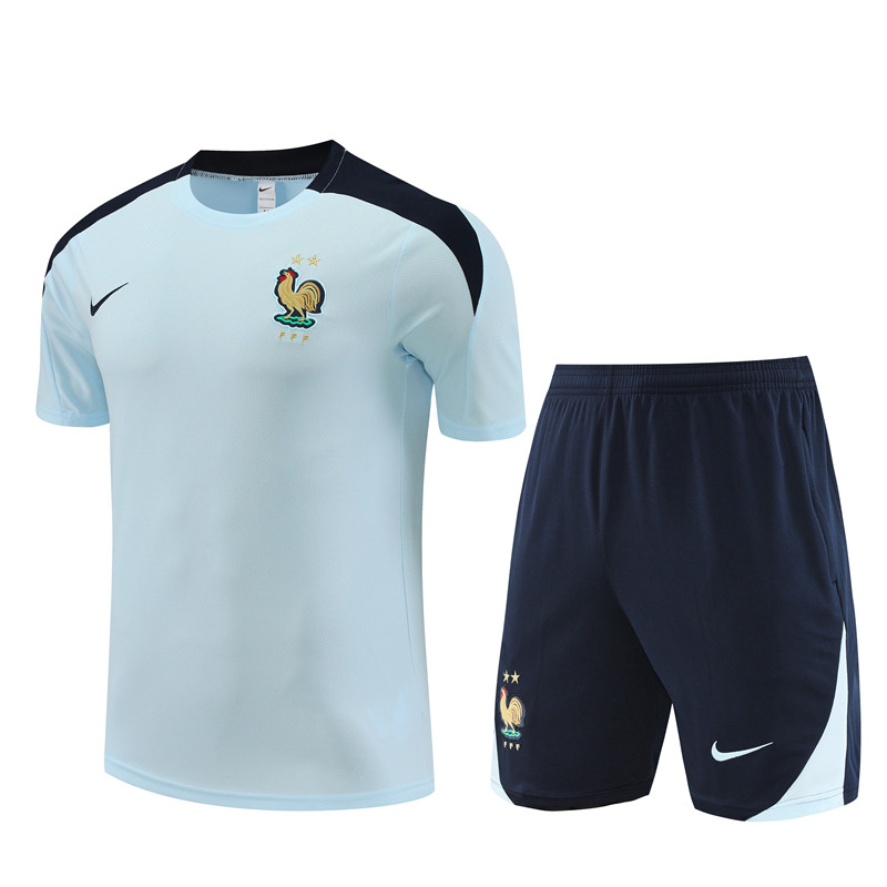Mens France Short Training Suit Blueish 2024