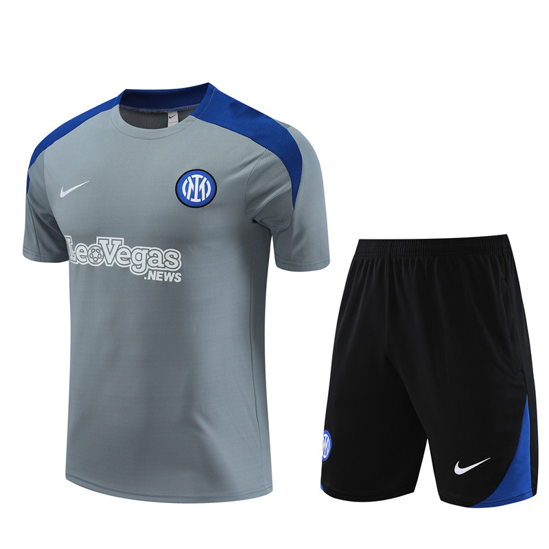 Mens Inter Milan Short Training Suit Grey 2024/25