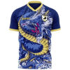 Mens Japan Anime Special Blue Dragon Jersey 2024