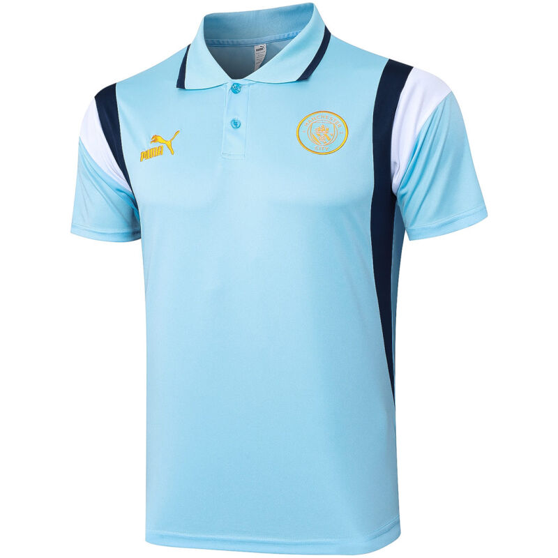 Mens Manchester City Polo Shirt Blue 2023/24