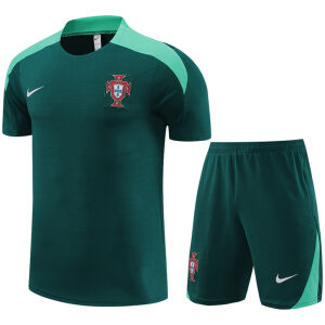 Mens Portugal Short Training Suit Green 2024