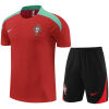 Mens Portugal Short Training Suit Red 2024