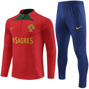 Mens Portugal Training Suit Red 2024