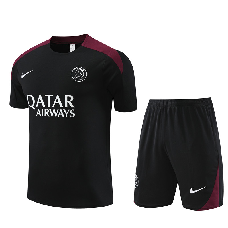 Mens PSG Short Training Suit Black 2024/25