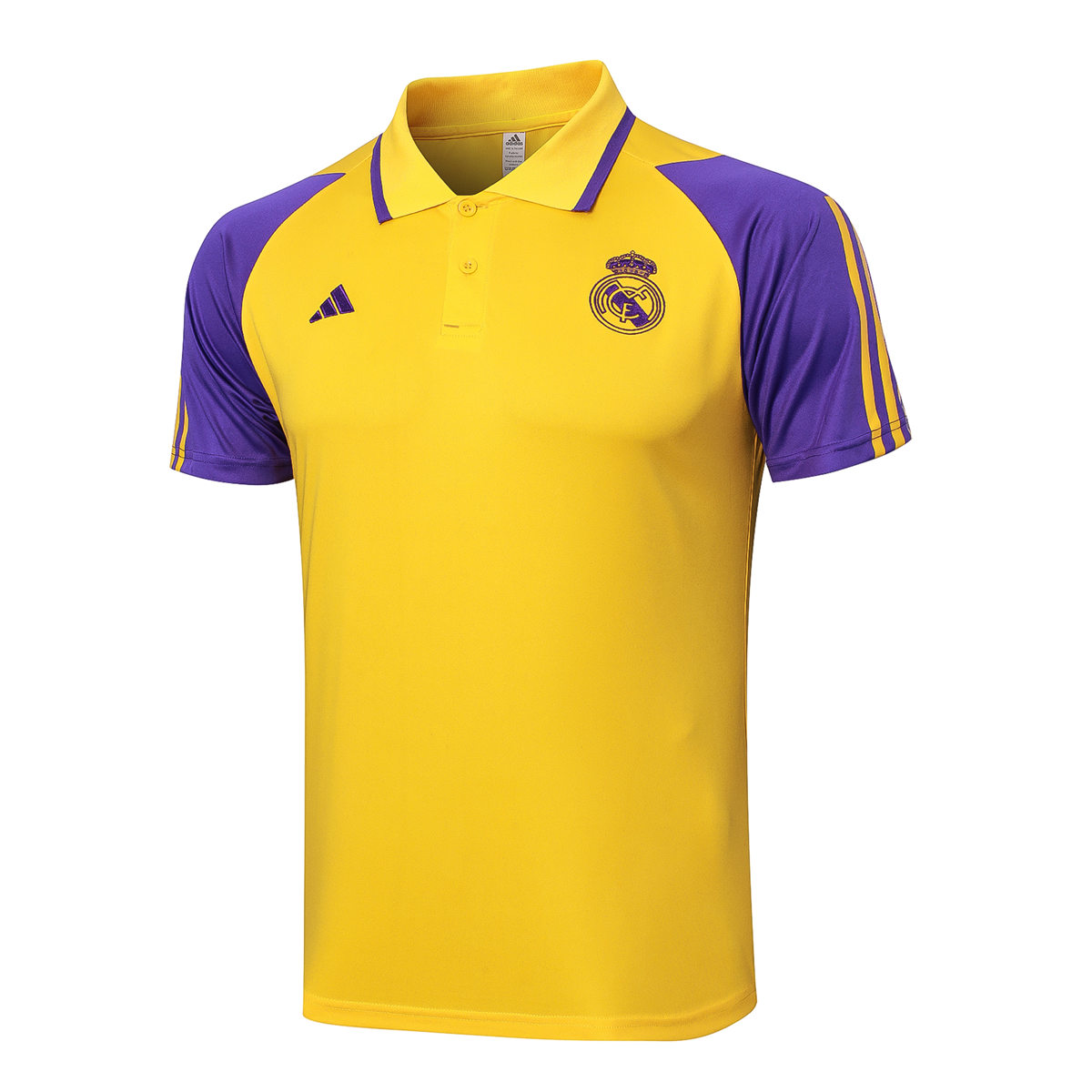 Mens Real Madrid Polo Shirt Yellow 2023/24