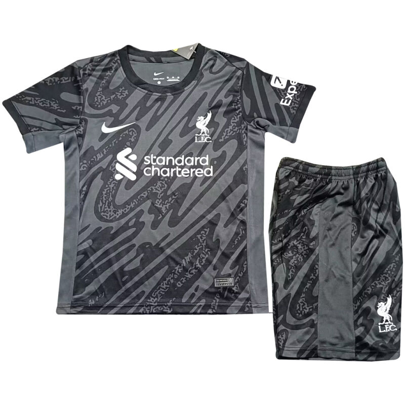 Kids Liverpool Goalkeeper Black Jersey 2024/25