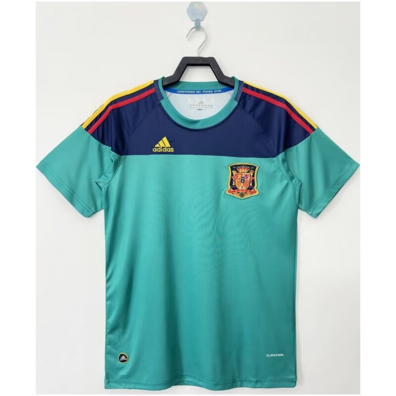 Mens Spain Retro Goalkeeper Green Jersey 2010