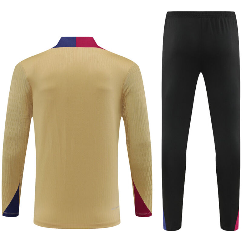 Mens Barcelona Training Suit Gold 2024/25
