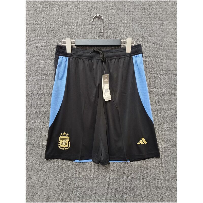 Mens Argentina Home Black Shorts 2024