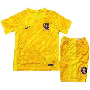 Kids Portugal Goalkeeper Yellow Jersey 2024