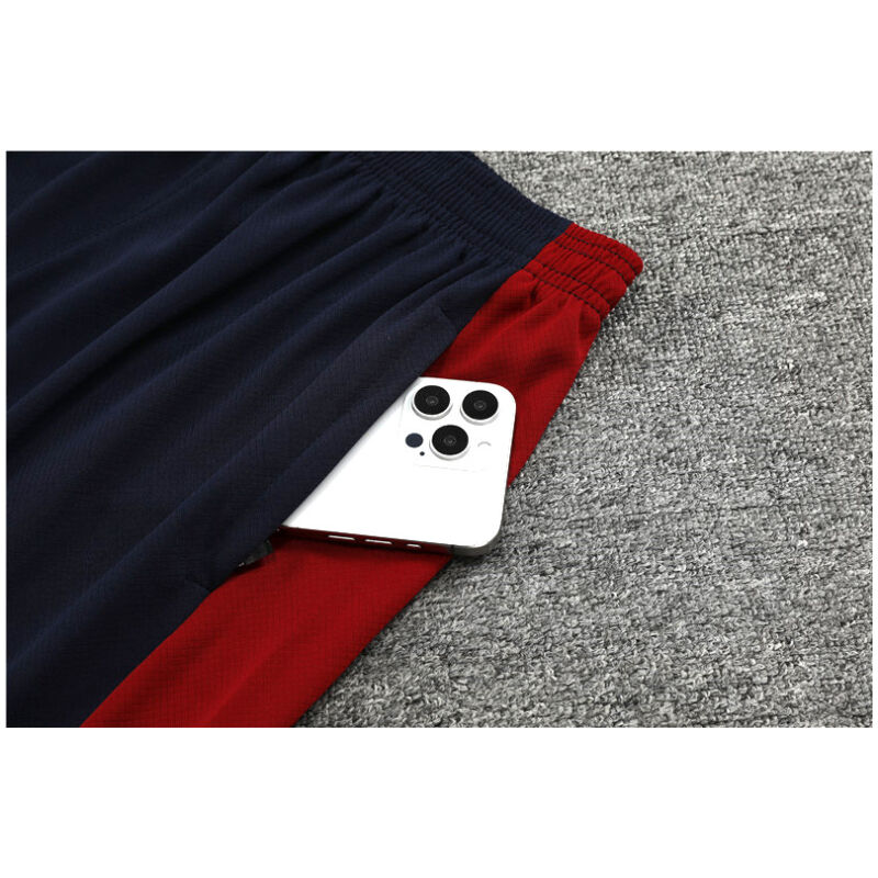 Mens Barcelona Short Training Suit Red – Blue 2024/25