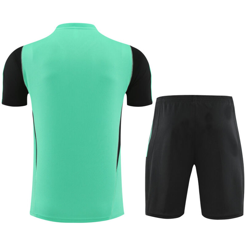 Mens Real Madrid Short Training Suit Green 2023/24