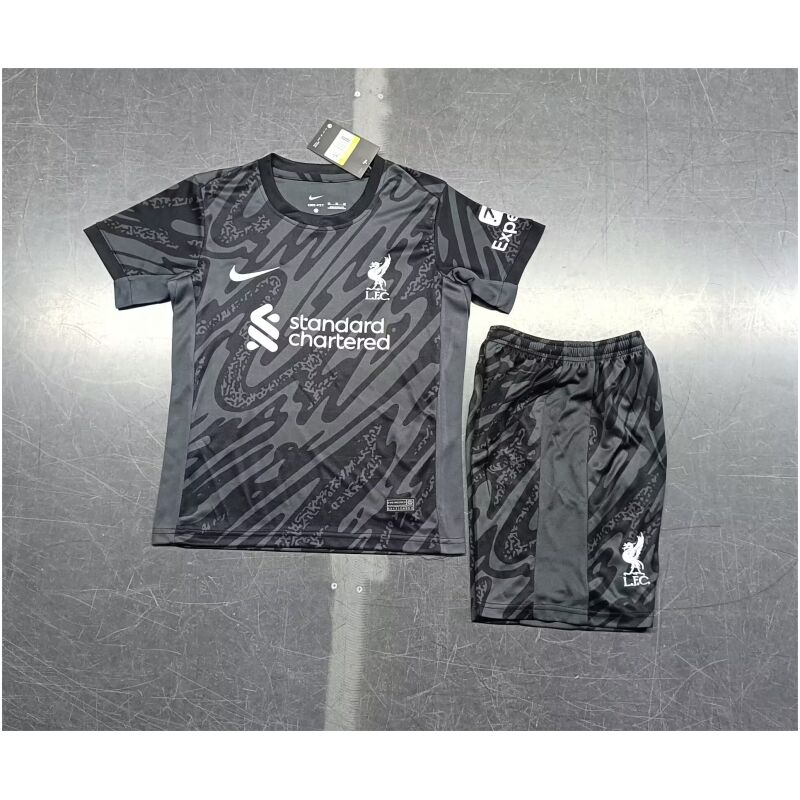 Kids Liverpool Goalkeeper Black Jersey 2024/25