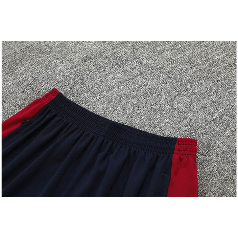 Mens Barcelona Short Training Suit Red – Blue 2024/25