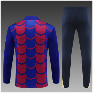Kids Barcelona Training Suit Red – Blue 2024/25