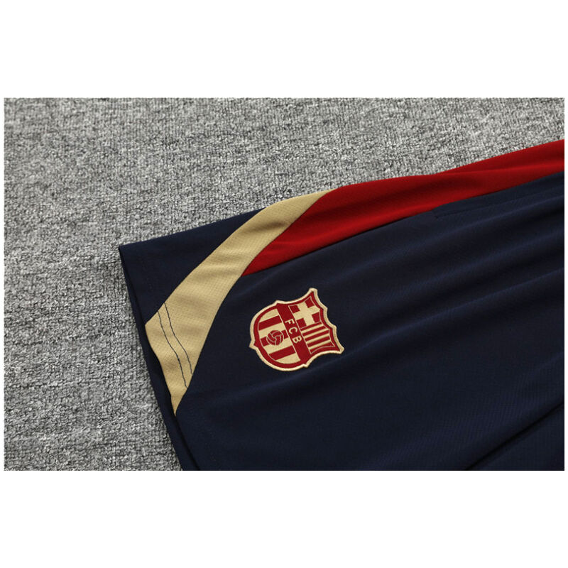 Mens Barcelona Short Training Suit Red – Blue 2024/25
