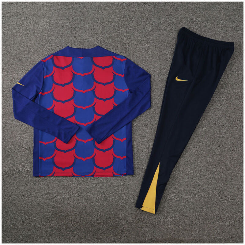 Kids Barcelona Training Suit Red – Blue 2024/25