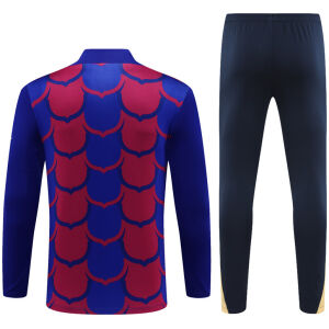Mens Barcelona Training Suit Red – Blue 2024/25