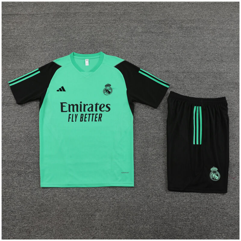Mens Real Madrid Short Training Suit Green 2023/24