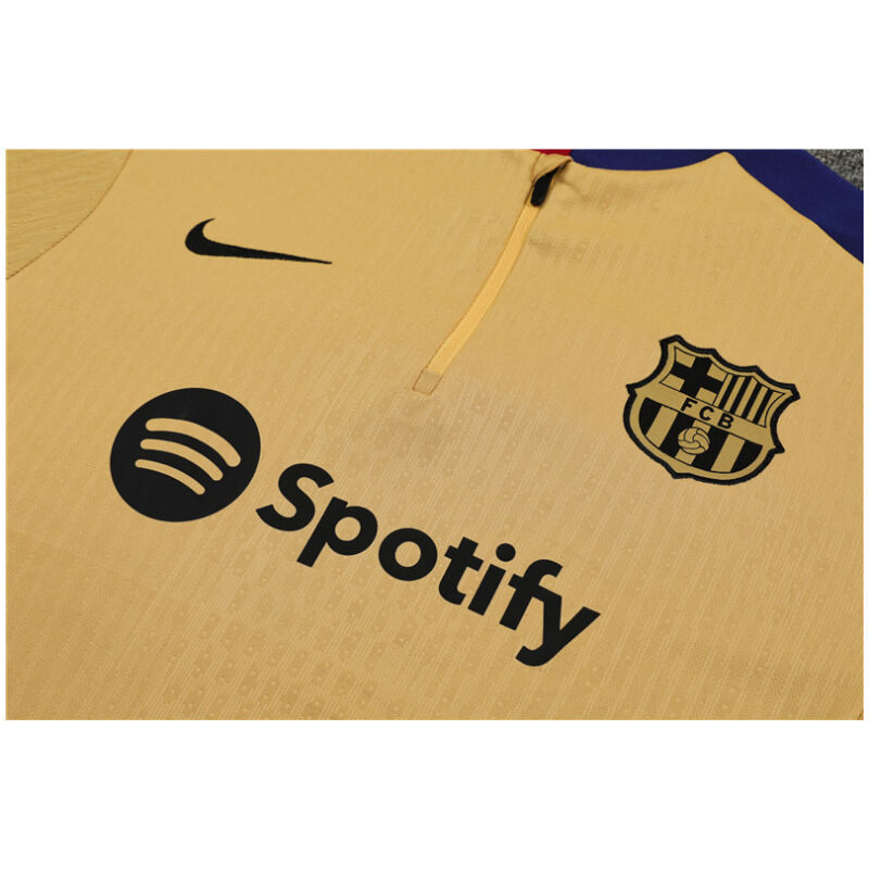 Mens Barcelona Training Suit Gold 2024/25