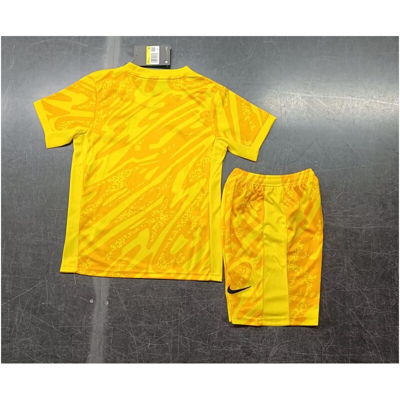 Kids Portugal Goalkeeper Yellow Jersey 2024