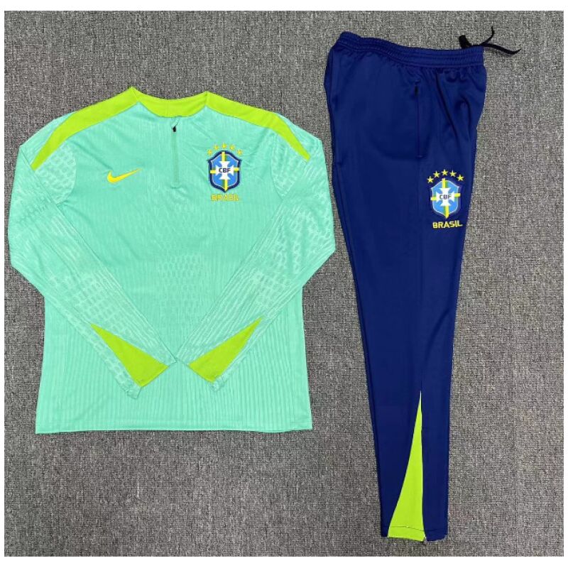 Mens Brazil Training Suit Green 2024