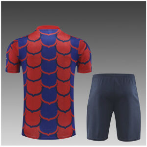 Kids Barcelona Short Training Suit Red – Blue 2024/25