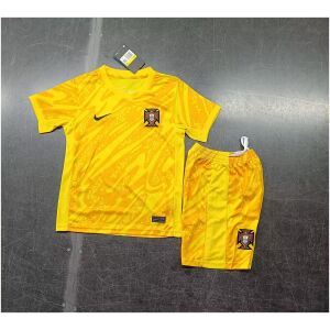 Kids Portugal Goalkeeper Yellow Jersey 2024