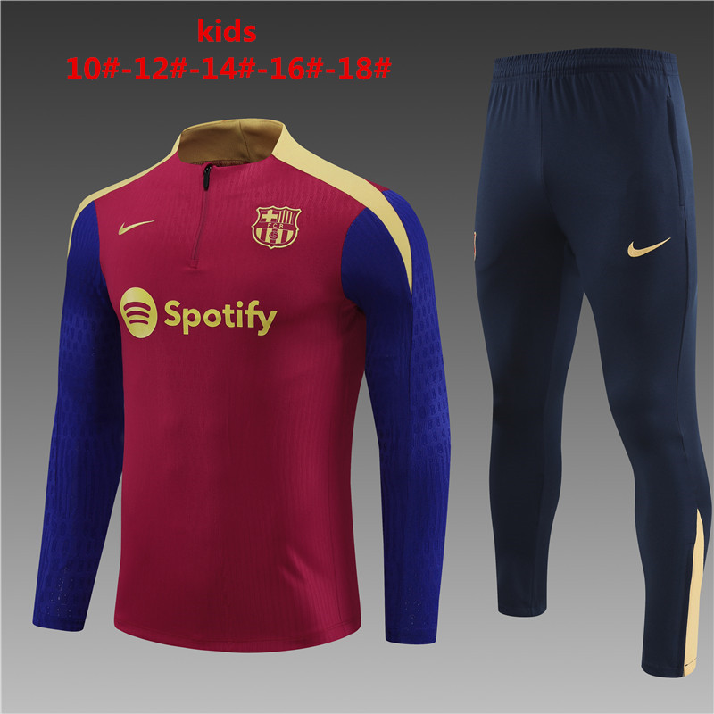 Kids Barcelona Training Suit Red 2024/25