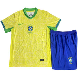 Kids Brazil Home Jersey 2024