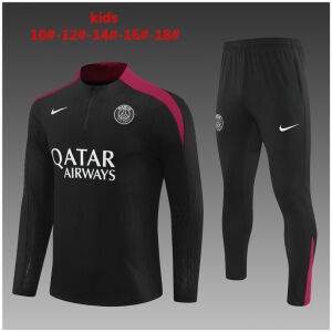 Kids PSG Training Suit Black 2024/25 Kids PSG Training Suit Black 2024/25