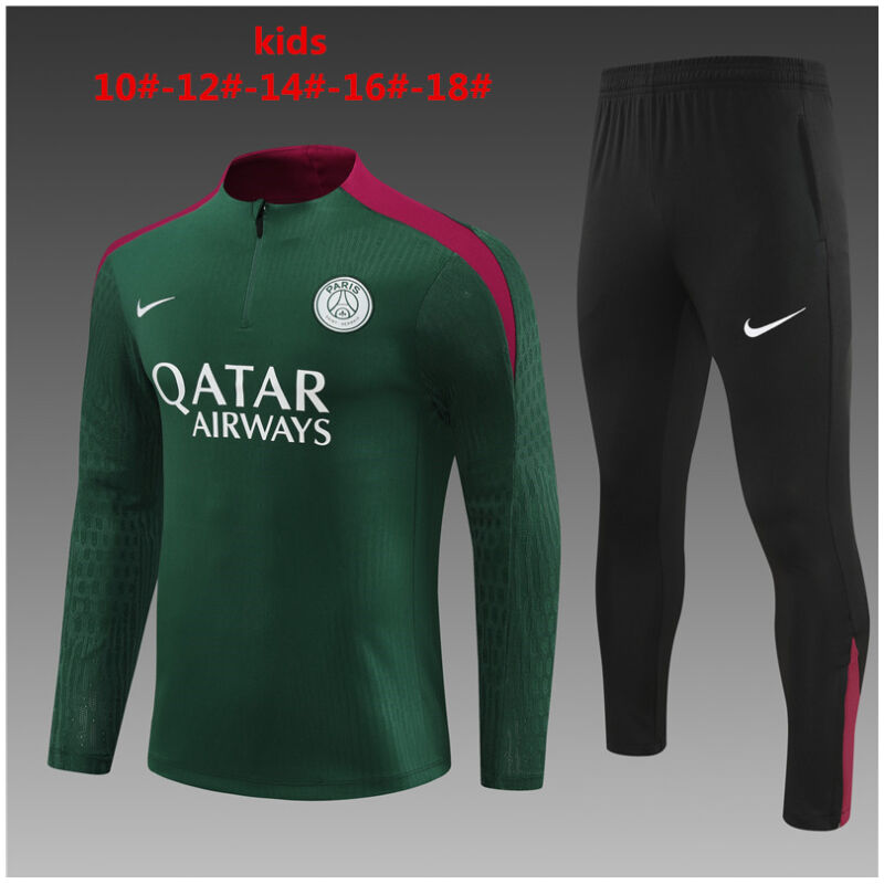 Kids PSG Training Suit Green 2024/25