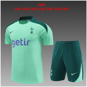 Kids Tottenham Hotspur Short Training Suit Light Green 2024/25