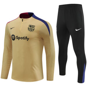 Mens Barcelona Training Suit Gold 2024/25