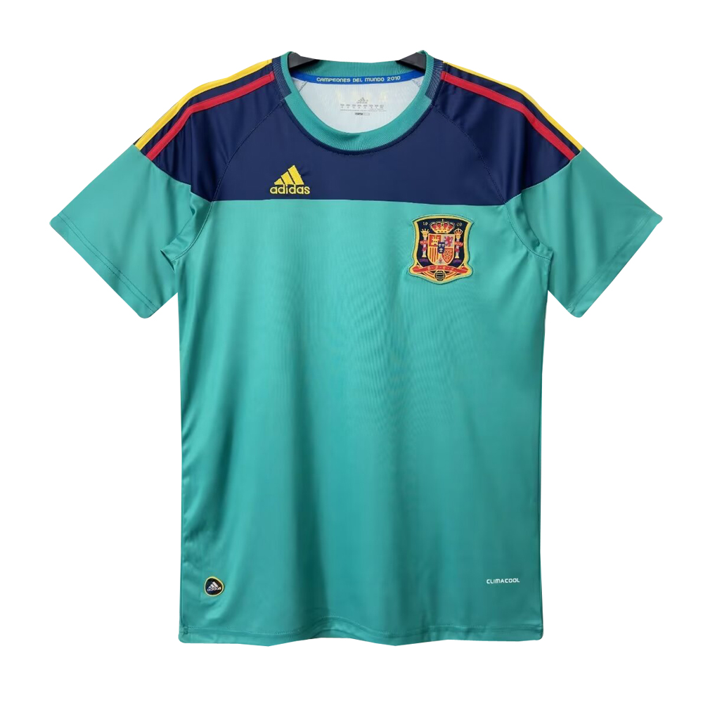 Mens Spain Retro Goalkeeper Green Jersey 2010