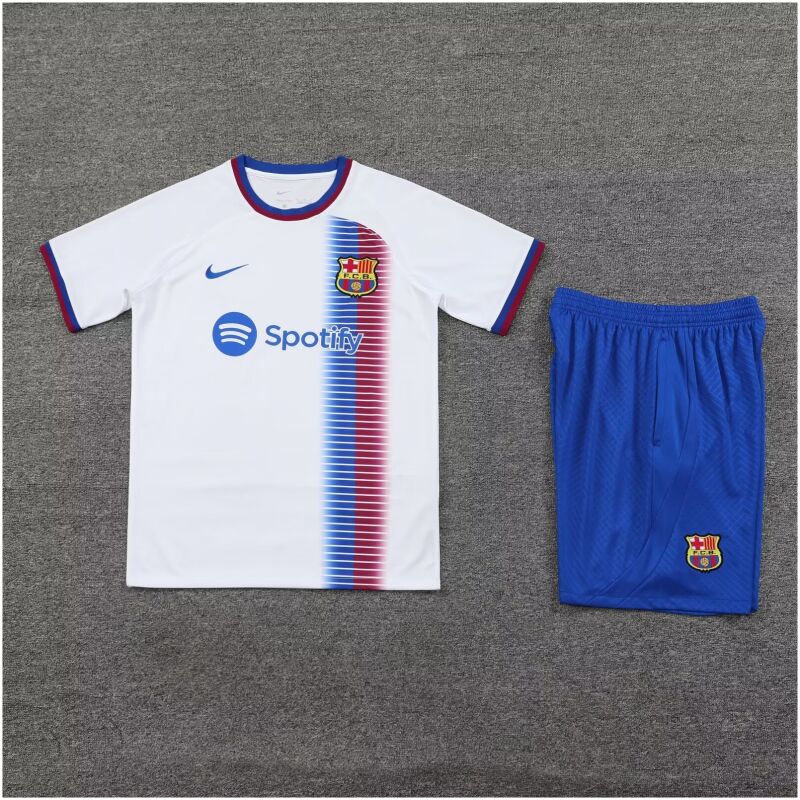 Mens Barcelona Short Training Suit White 2024/25