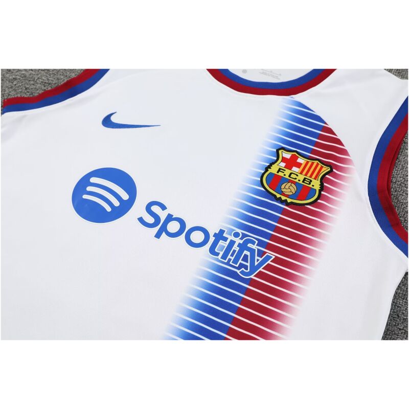 Mens Barcelona Singlet Suit White 2024/25